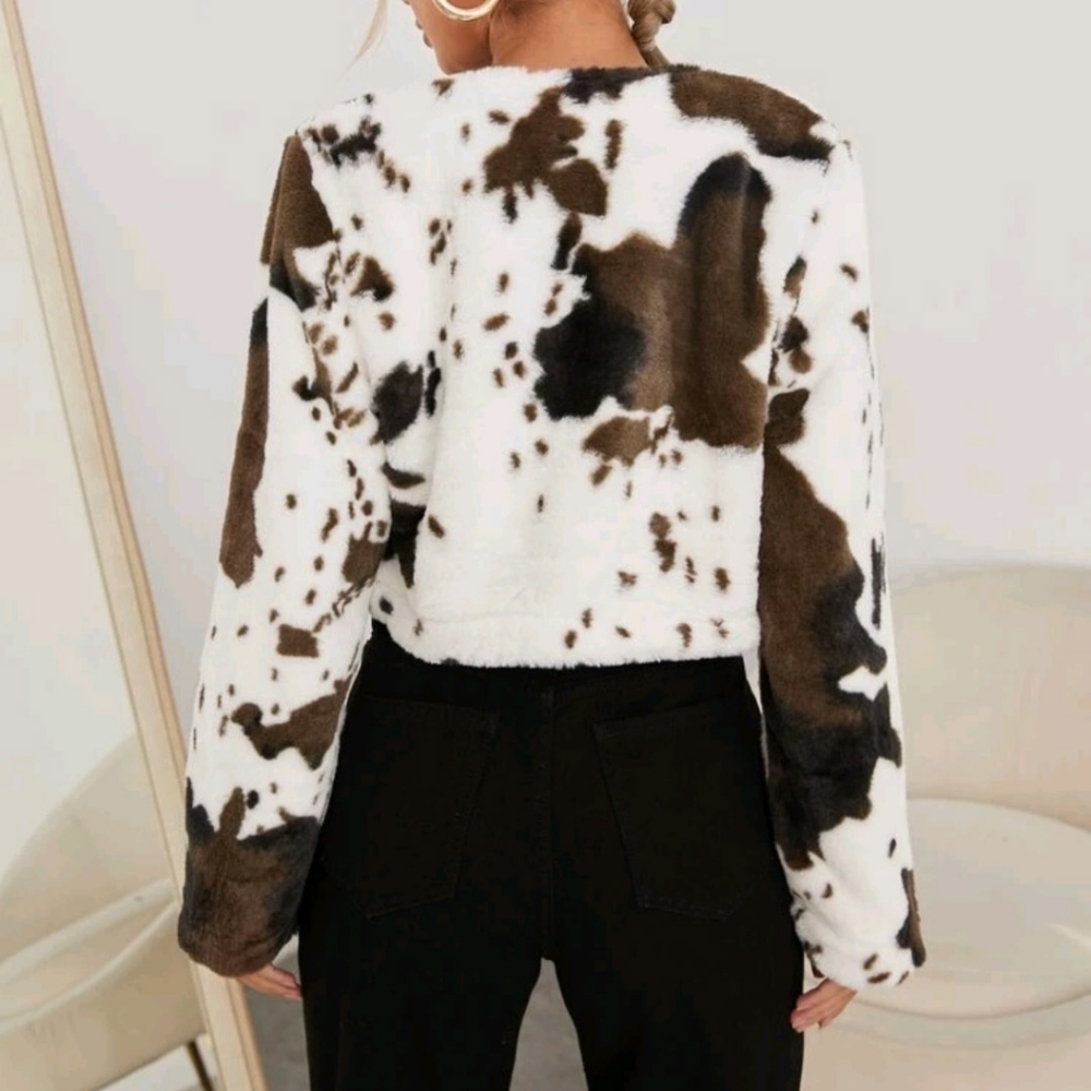 Cow print jacket